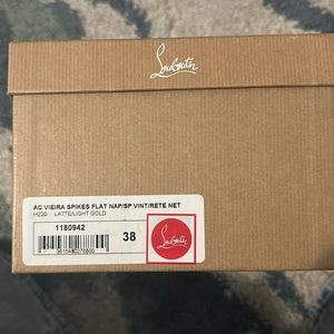 Louboutin size 38, white and gold